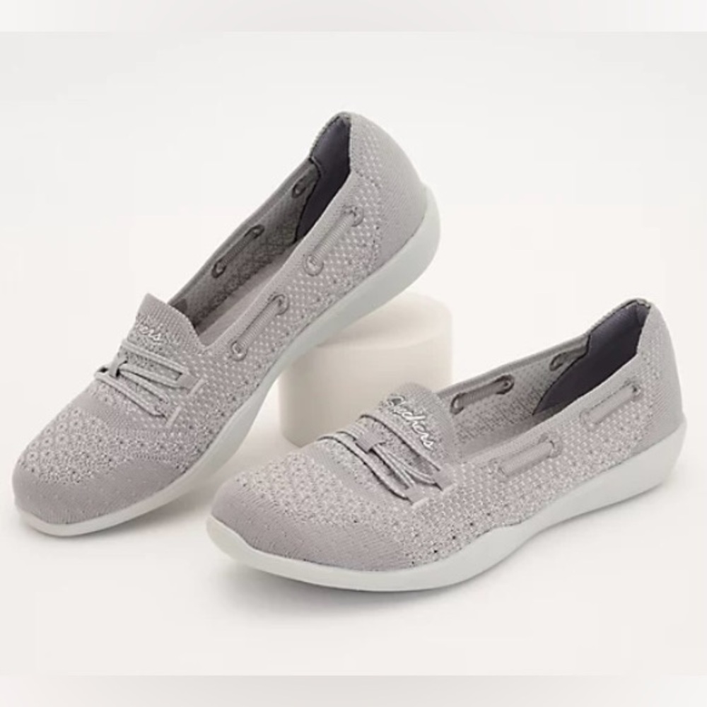 SKECHERS Shoes NEWBERRY ST Air-Cooled MEMORY FOAM Gray White Step In Size 11 - Picture 16 of 16